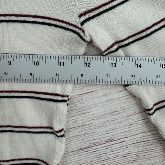 Frame‎ Denim Button Shoulder Striped Long Sleeve Top Women's XS White/Blue/Red - Picture 10 of 11